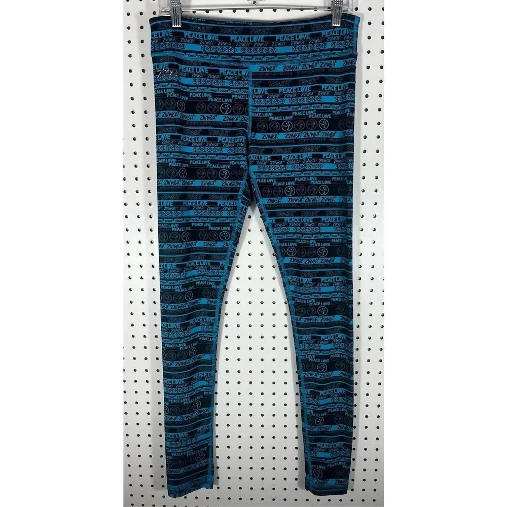 Zumba peace love leggings size M